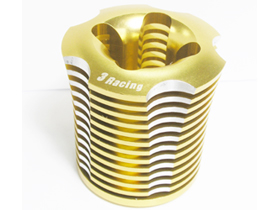 HPI Savage 21 /Savage 25 /Savage X 13 Fin Engine Heatsink - Gold Color - 3Racing HSA-027/G