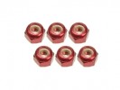 Kyosho Mini-Z MR-015 Mini-Z AWD /MR-01 /MR-02 (MM) /MR-02 (RM) /MR-015 3RACING 2MM ALUMINUM LOCK NUTS (RED) - 3RACING 3RAC-N20/RE/V2