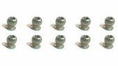 3RACING 7075 Aluminum 5.8mm Hex Ball Stud H=4 (10 pcs) - Teflon Coated - 3RAC-BS58H4/TE