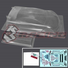 3RACING 1/10 Ultra Light-weight Touring Car Body Ver.4 - Volume tc 0.7mm w/ 1mm Hard Rear Wing - BDY-TO14/V4