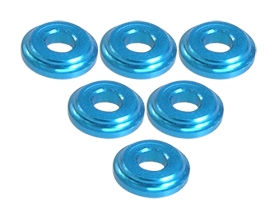 3RACING Aluminium Shock Tower Shim (6pcs) - LIght Blue - 3RAC-WFS820/LB