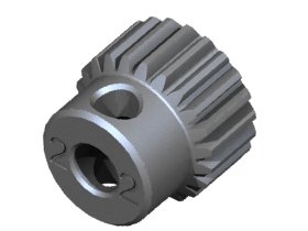 3RACING 64 Pitch Pinion Gear 22T (7075 w/ Hard Coating) - 3RAC-PG6422