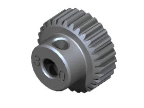 3RACING 64 Pitch Pinion Gear 30T (7075 w/ Hard Coating) - 3RAC-PG6430