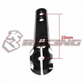 3RACING Sanwa Single Arm 3.0mm V2(servo gear hole to ball end hole length:25mm)- Black - 3RAC-H2325/BK