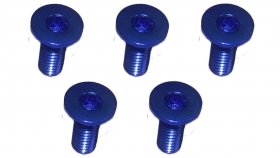 3RACING M3 x 8 AL7075 Flat Head Hex Socket - Machine (5 Pcs) Blue - TS-FSM308AL/BU