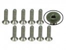 3RACING M3 x 12 Titanium Flat Head Hex Socket - Machine (10 Pcs) - TS-FSM312M 3RACING M3 x 12 Titanium Flat Head Hex Socket - Machine (10 Pcs) - TS-FSM312M