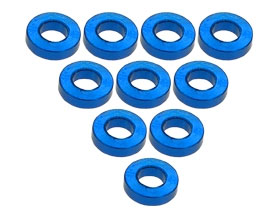 3RACING Aluminium M3 Flat Washer 1.5mm (10 Pcs) - Light Blue - 3RAC-WF315/LB