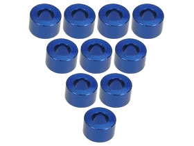 3RACING Aluminium M3 Flat Washer 3.5mm (10 Pcs) - Blue - 3RAC-WF335/BU