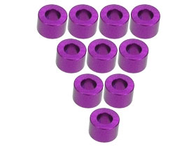 3RACING Aluminium M3 Flat Washer 4.0mm (10 Pcs) - Purple - 3RAC-WF340/PU