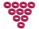 3RACING Aluminium M3 Flat Washer 1.5mm (10 Pcs) - Red - 3RAC-WF315/RE