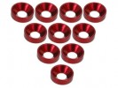 3RACING Aluminium M3 Countersink Washer (10 Pcs) - Red - 3RAC-WC3/RE 3RACING Aluminium M3 Countersink Washer (10 Pcs) - Red - 3RAC-WC3/RE