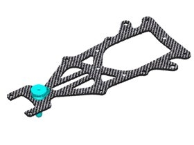 Tamiya F104 Graphite Upper Deck Lipo useable - 3RACING F104-12/WO