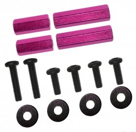 Tamiya Mini 4WD 4mm Hex post set (Pink) - 3Racing M4WD-02/PK