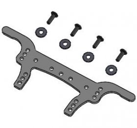 Tamiya Mini 4WD Silver Carbon Rear Multi Roller Plate ( Narrow )For Mini 4WD - 3RACING M4WD-45/SG