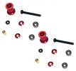 Tamiya Mini 4WD Double Aluminum Rollers ( 8-9mm )(Red) - 3RACING M4WD-33/RE