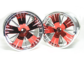 Traxxas Revo HPI Savage 21 /HPI Savage 25 /Traxxas Revo Ton Wheel 40 Series - Wide Offset ( 1 Pairs ) - Red Color - 3RACING RE-043/R2