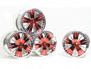 Traxxas Revo HPI Savage 21 /HPI Savage 25 /Traxxas Revo Ton Wheel 40 Series - Wide Offset ( 2 Pairs ) - Red Color - 3RACING RE-043/R4