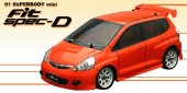 ABC Hobby 66040 - 1/10 Mini MUGEN (HONDA) FIT Body