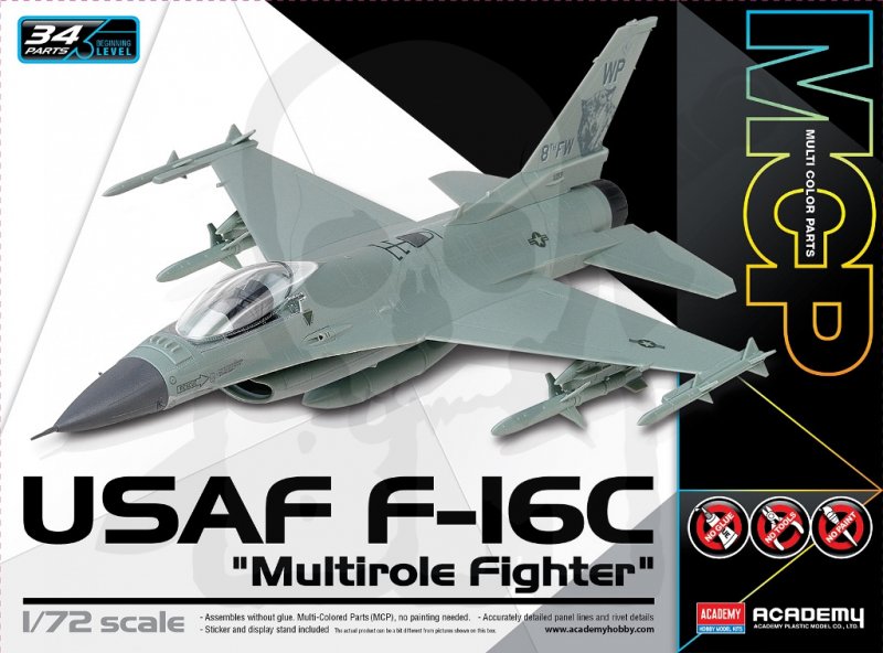 Academy 12541 - 1/72 Usaf F-16C \'Multirole Fighter\' MCP