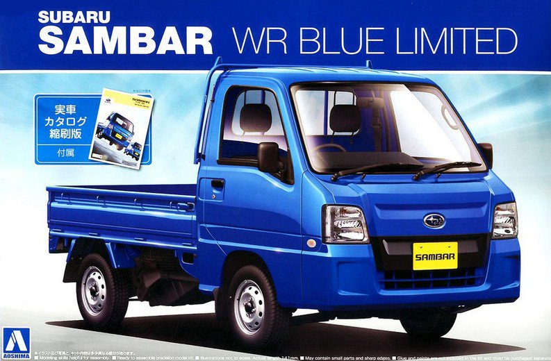 Aoshima AO-00740 - 1/24 The Best Car GT No.22 11 Subaru Sambar Truck WR Blue Limited 07402