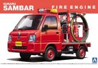 Aoshima 01417 - 1/24 No.50 Subaru Samber Fire Engine 4WD (Track Type)