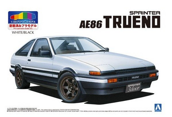 Aoshima 05314 - 1/24 Toyota AE86 Trueno \'83 (White/Black) Pre Painted Model No.SP