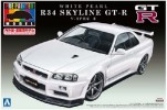 Aoshima AO-00860 - 1/24 No.32 Nissan R34 Skyline GT-R V-Spec II (Pearl White)