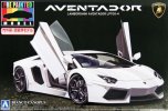 Aoshima #01139 - 1/24 Pre Painted Model No.43 Lamborghini Aventador LP700-4 (White Pearl) Blanco Canopus 011393