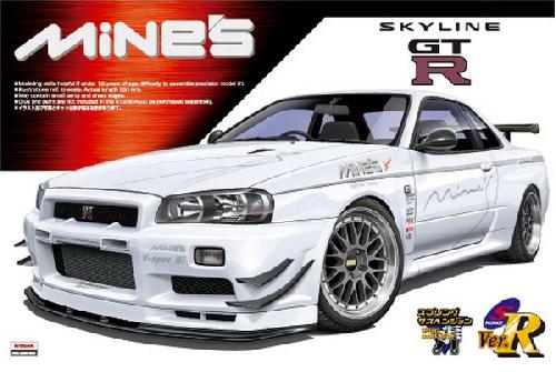 Aoshima AO-047071 - 1/24 No.45 MINE s R34 Skyline GT-R