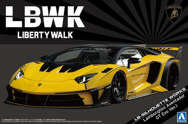Aoshima 06852 - 1/24 LB-SILHOUETTE Works Lamborghini Aventador GT Evo Ver.1