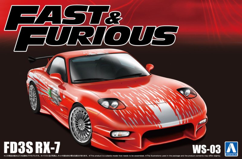 Aoshima 06796 - 1/24 Fast & Furious Mazda FD3S RX-7 WS-03