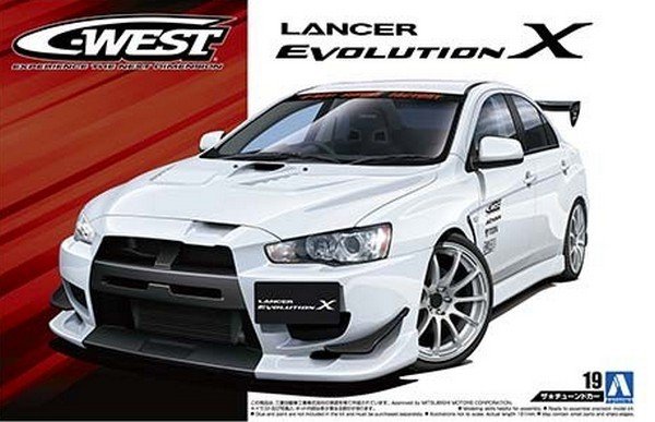 Aoshima 05320 - 1/24 C-West CZ4A Lancer Evolution X \'07 The Tuned Car No.19