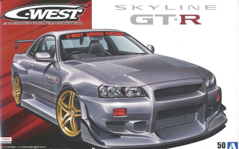 Aoshima 06149 - 1/24 Nissan C-West BNR34 Skyline GT-R 2002 The Tuned Car No.50