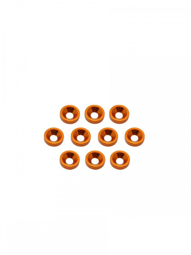 Arrowmax AM-020042 Aluminium M4 Countersink Washer-Orange (10)