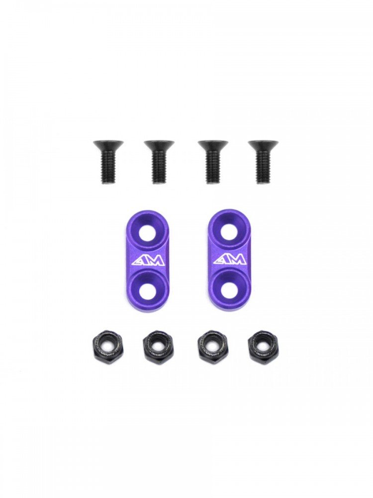 Arrowmax AM-030103 1/10th On-Road Aluminium Wing Mounts (Purple)