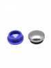 Arrowmax AM-199006 22mm Aluminum End Cap - Purple & Silver (2)