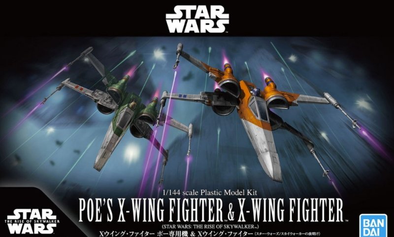 Bandai 5059231 - 1/144 Poe\'s X-Wing Fighter & X-Wing Fighter Star Wars: The Rise of Skywalker