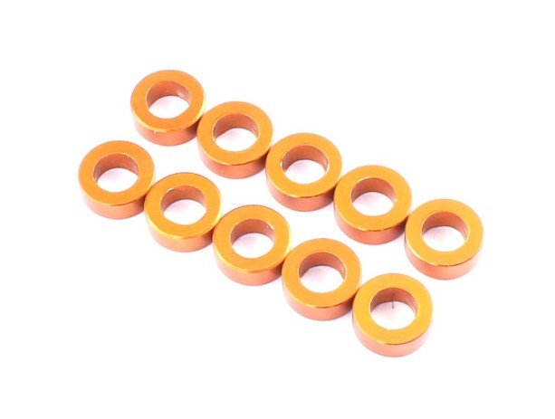 Destiny DES-D10095 3x5.5x1.0mm Aluminum Spacer (Orange), 10 pcs