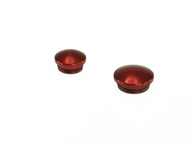 EDS 199042 - 18mm & 22mm Aluminum End Cap - Red (2)