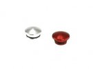 EDS 199014 - 14mm Aluminum End Cap - Red & Silver (2)