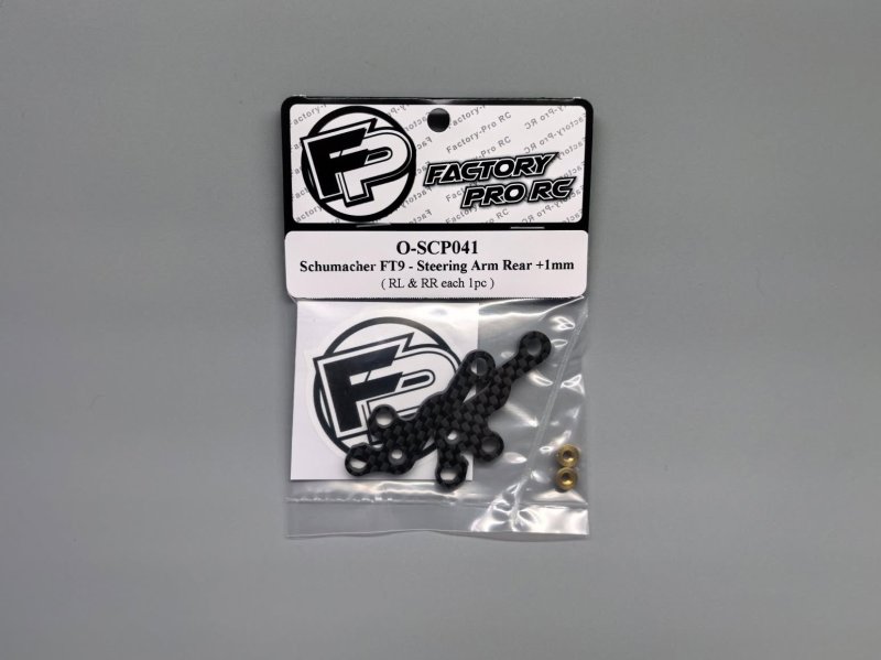 Factory Pro FP-O-SCP041 Schumacher FT9 - Steering Hub Plate Rear +1mm - Graphite (1pair)