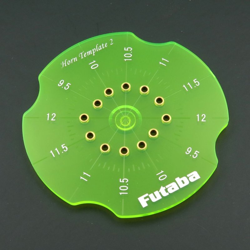FUTABA 9.5-12MM SERVO HORN DRILL GAUGE TEMPLATE 2 EBS0161 (W/O PACKING)
