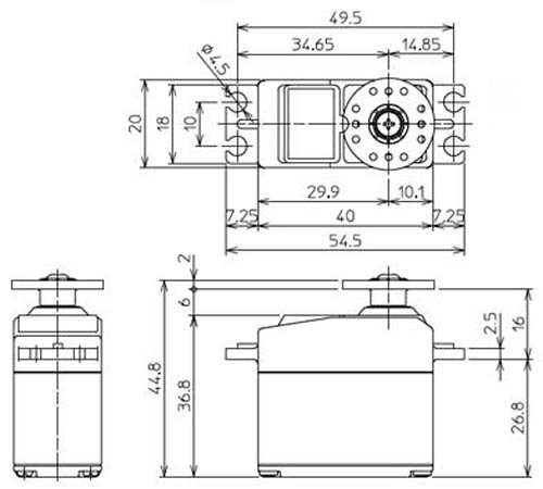 BLS255HV 高電圧サーボ 2個セット Futaba BLS255HV High Voltage Digital Swash Servo