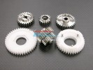 Associated Monster GT Titanium Centre Gear Box Teeth set (6pcs Titanium Gear + 2pcs Delrin 2speed Gear) -8pcs set - GPM TAGM1000