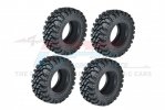AXIAL 4WD SCX24 DEADBOLT 1.33 Inch High Adhesive Crawler Rubber Tires 64mm X 24mm With Foam Inserts - GPM TRX4MZSP25A