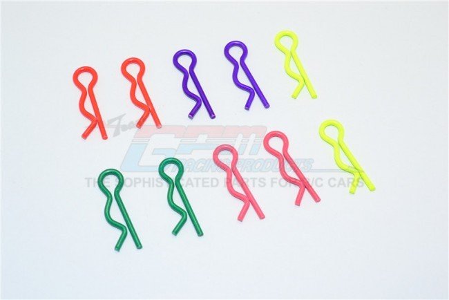 Big Fluorescent Bodu Clip set (Mixed Color) - 10pcs - GPM AC003BM