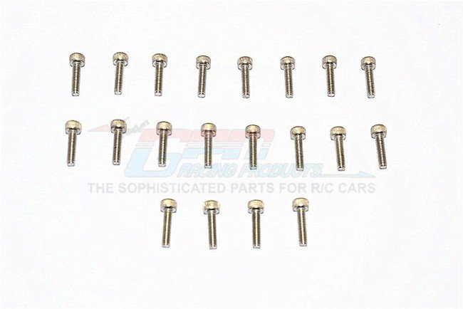 SUS304 Stainless Steel Cap Head Socket Screws M2.5x16mm - 20pcs - GPM SUS2.5X16