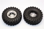 Aluminium 6 Poles Beadlock & Nylon Wheels Frame With 2.2'' Tire & Foam Insert (Use With 12mm Hex) - 1pr - GPM AW2206PH45