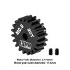 40CR Steel Motor Gear 20T (32 Pitch,Module: 0.8mm,Motor Tooth Diameter: 3.175mm) - GPM MG320T/0.8M