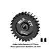 40Cr Steel Motor Gear 27T (32 Pitch,Module: 0.8mm,Motor Tooth Diameter: 3.175mm) - GPM MG327T/0.8M